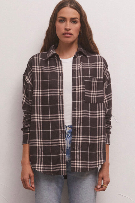 Z Supply RIVER PLAID BUTTON UP