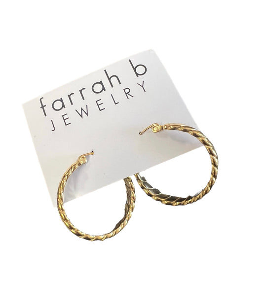 Farrah B Relic Hoop Earrings