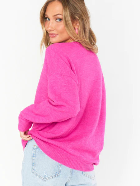 Mumu Feel Good Sweater in Fuchsia Knit