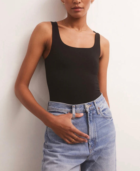 Z Supply ALANA SO SMOOTH TANK BLACK BODYSUIT