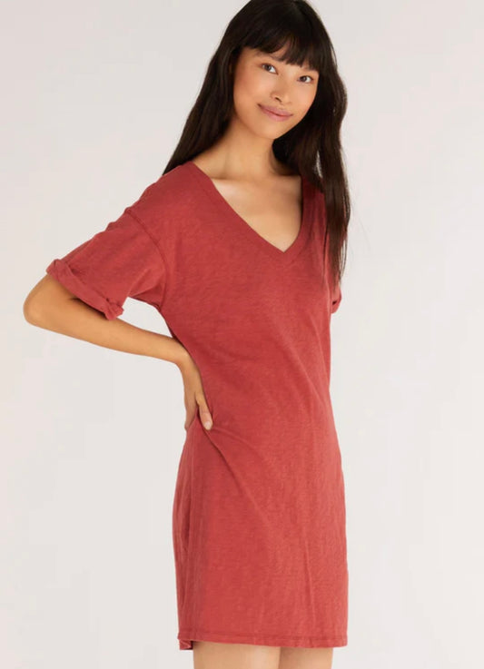 Z Supply V-NECK T-SHIRT MINI DRESS