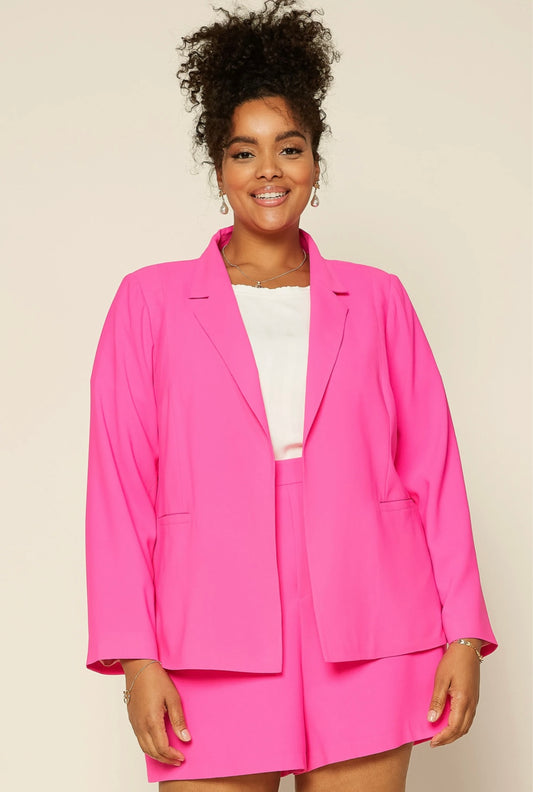 Ultra Pink Plus Size Blazer