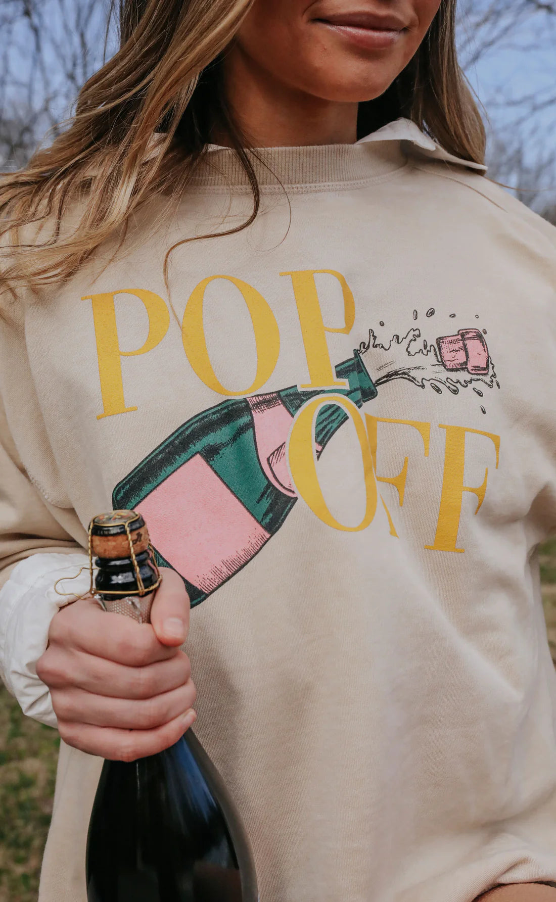 Friday + Saturday Pop Off Sweatshirt