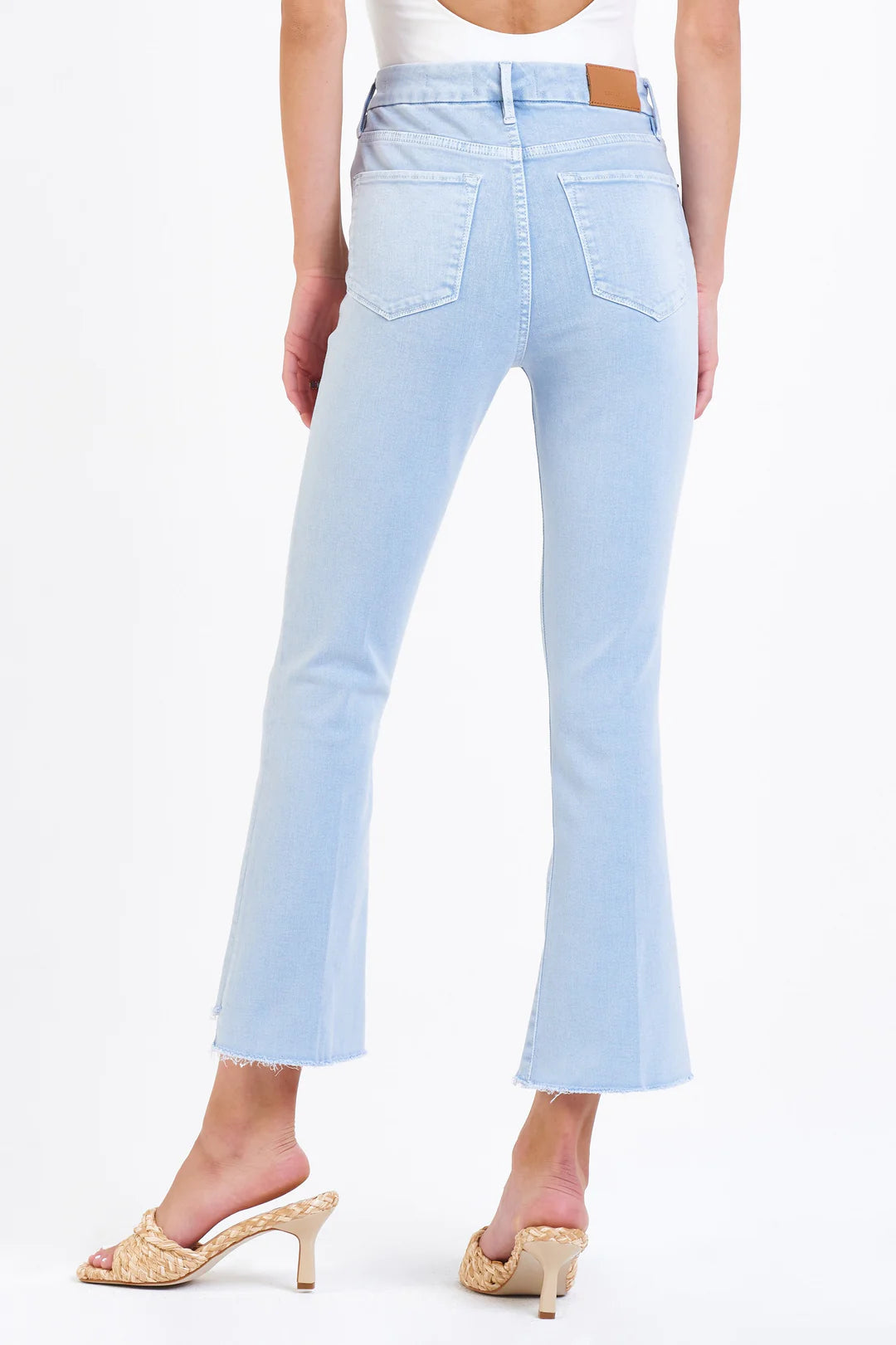 Dear John JEANNE SUPER HIGH RISE CROPPED FLARE JEANS SKY